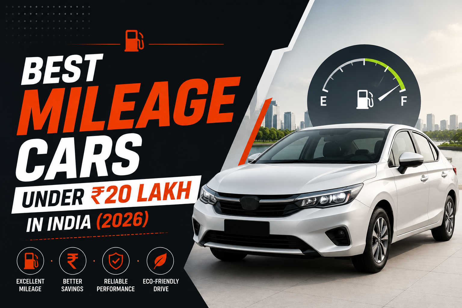 Best Mileage Cars Under ₹20 Lakh in India (2026)
